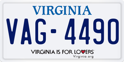 VA license plate VAG4490