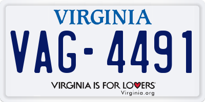 VA license plate VAG4491