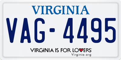 VA license plate VAG4495