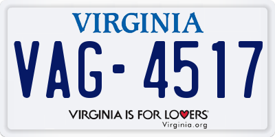 VA license plate VAG4517