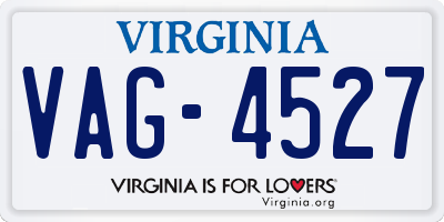 VA license plate VAG4527