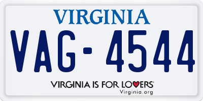 VA license plate VAG4544