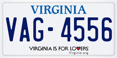VA license plate VAG4556