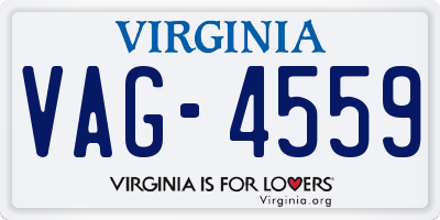 VA license plate VAG4559