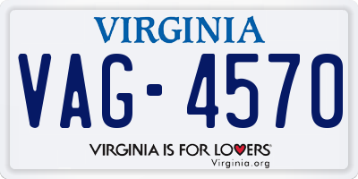 VA license plate VAG4570