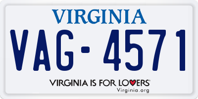 VA license plate VAG4571