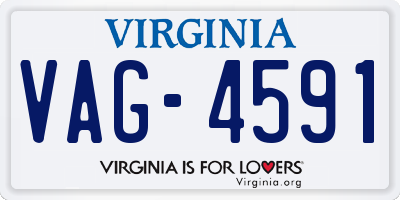 VA license plate VAG4591