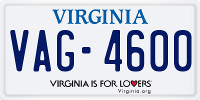 VA license plate VAG4600