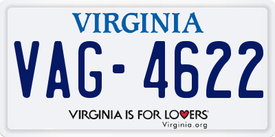 VA license plate VAG4622