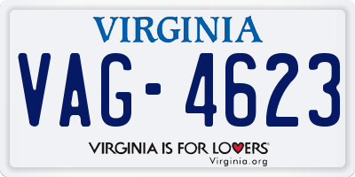 VA license plate VAG4623