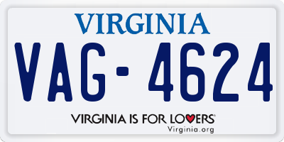 VA license plate VAG4624
