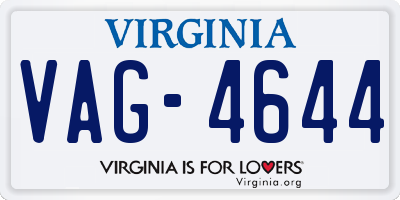 VA license plate VAG4644