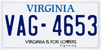 VA license plate VAG4653