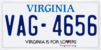 VA license plate VAG4656