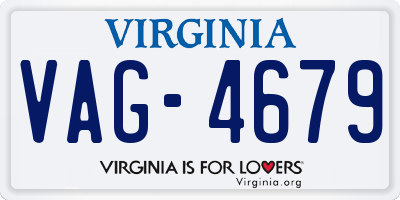 VA license plate VAG4679