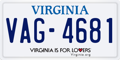VA license plate VAG4681