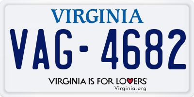 VA license plate VAG4682