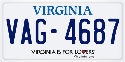 VA license plate VAG4687