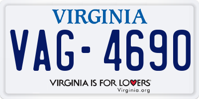 VA license plate VAG4690