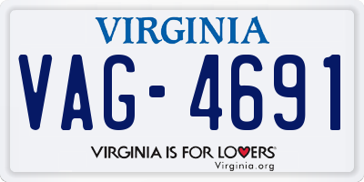 VA license plate VAG4691