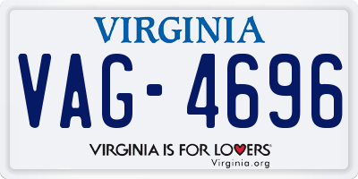 VA license plate VAG4696