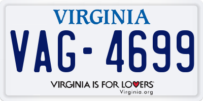 VA license plate VAG4699