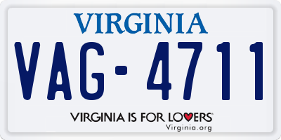 VA license plate VAG4711