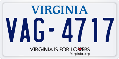 VA license plate VAG4717