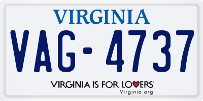 VA license plate VAG4737