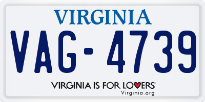 VA license plate VAG4739