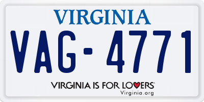 VA license plate VAG4771