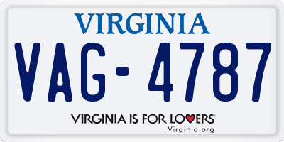 VA license plate VAG4787