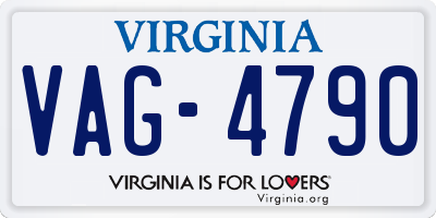 VA license plate VAG4790