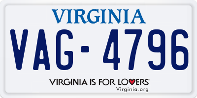 VA license plate VAG4796