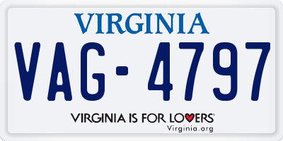VA license plate VAG4797