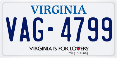VA license plate VAG4799
