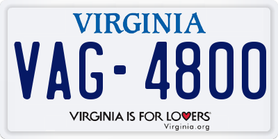 VA license plate VAG4800