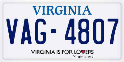 VA license plate VAG4807