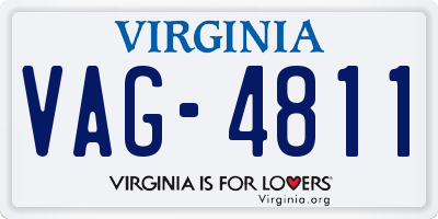 VA license plate VAG4811