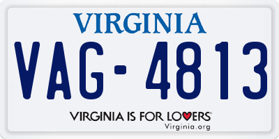 VA license plate VAG4813