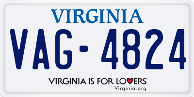 VA license plate VAG4824
