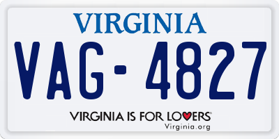 VA license plate VAG4827