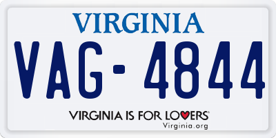 VA license plate VAG4844