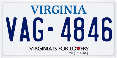 VA license plate VAG4846