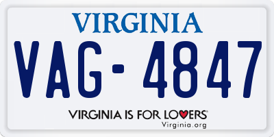 VA license plate VAG4847
