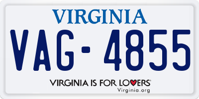 VA license plate VAG4855