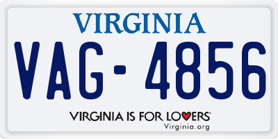 VA license plate VAG4856