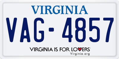 VA license plate VAG4857