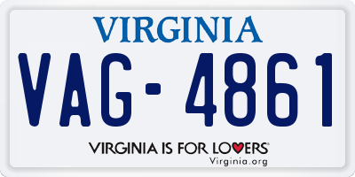 VA license plate VAG4861