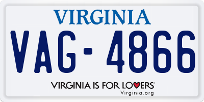 VA license plate VAG4866